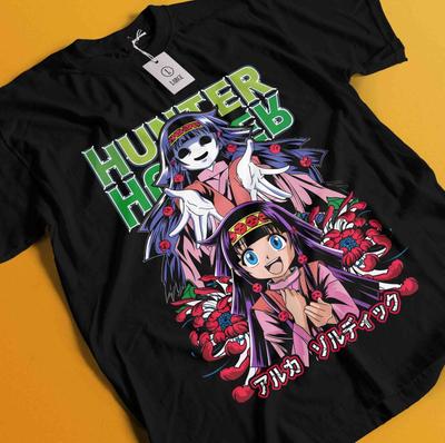 Футболка Alluka Zoldyck Футболка Hisoka Футболка Gon Hunter HXH Аниме Футболка Killua Футболка Pitou