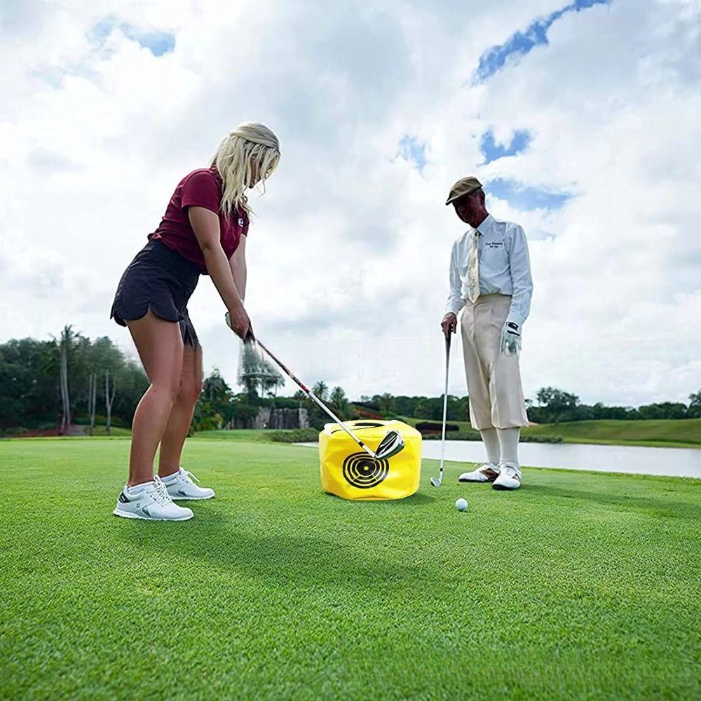 Multifunctional Golf Hitting Bag Improve Accuracy Golf Batting Bag Beginner Assistant