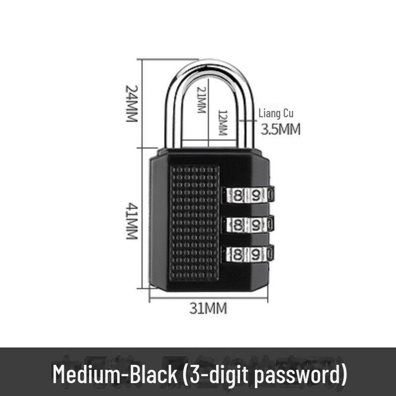 Mini Password Padlock for Gym, Cabinet, Dorm, Drawer, and Suitcase