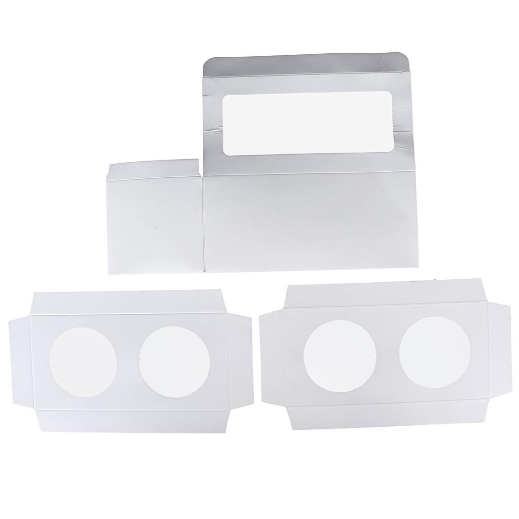 2 Hole Cupcake Box 25PCS Pack Cup Cake Window Face Boxes Display Muffin Wedding