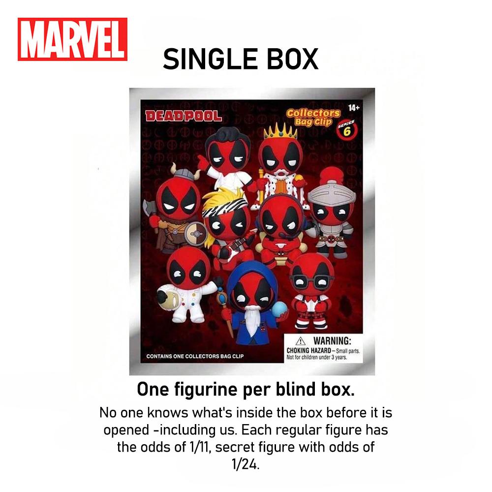 Официально лицензированная фигурка Дэдпула от Marvel, Блокнот-сюрприз, Брелок-застежка, Аниме-фигурка, Брелок, Коллекционный, Рюкзак, Kering 1 шт., 3D, Мини, Легкий, Портативный