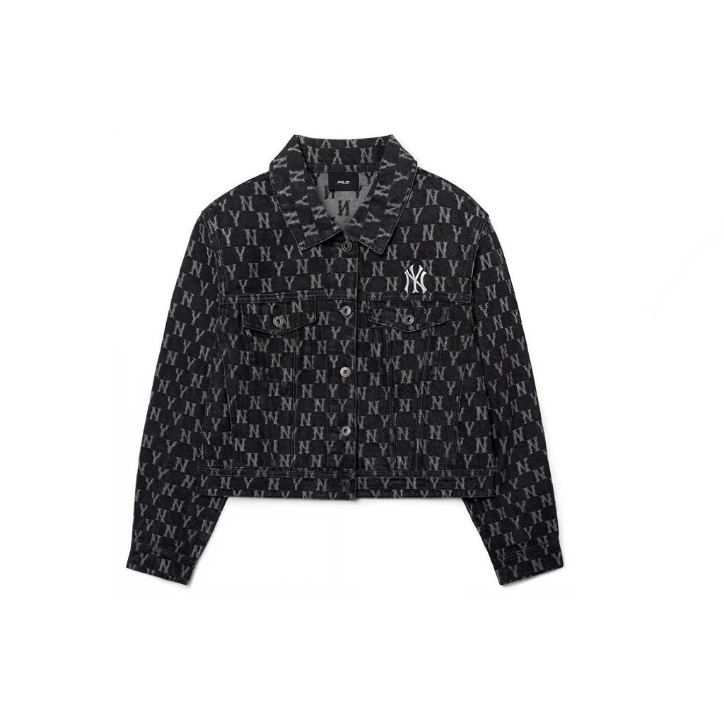 Новые женские джинсовые куртки MLB Old Flower темно-серого цвета 3FDKM0321-50GRD