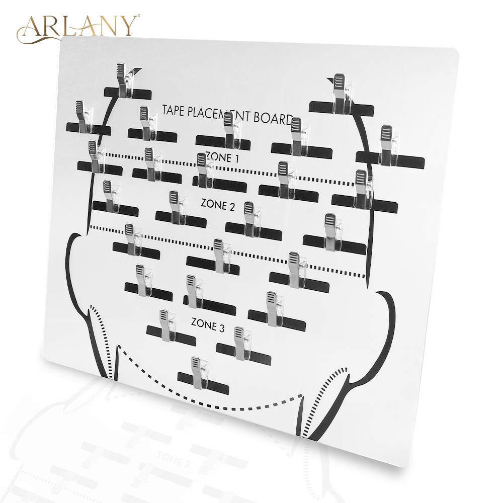 ARLANY Tape in Placement Board with Clips Tape Hair Dye Plate Hair Extensions Tool Display Board Salon Barber Supplies