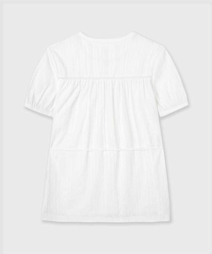 PLAC WOMEN Lace-Point Long Blouse 2 Colors