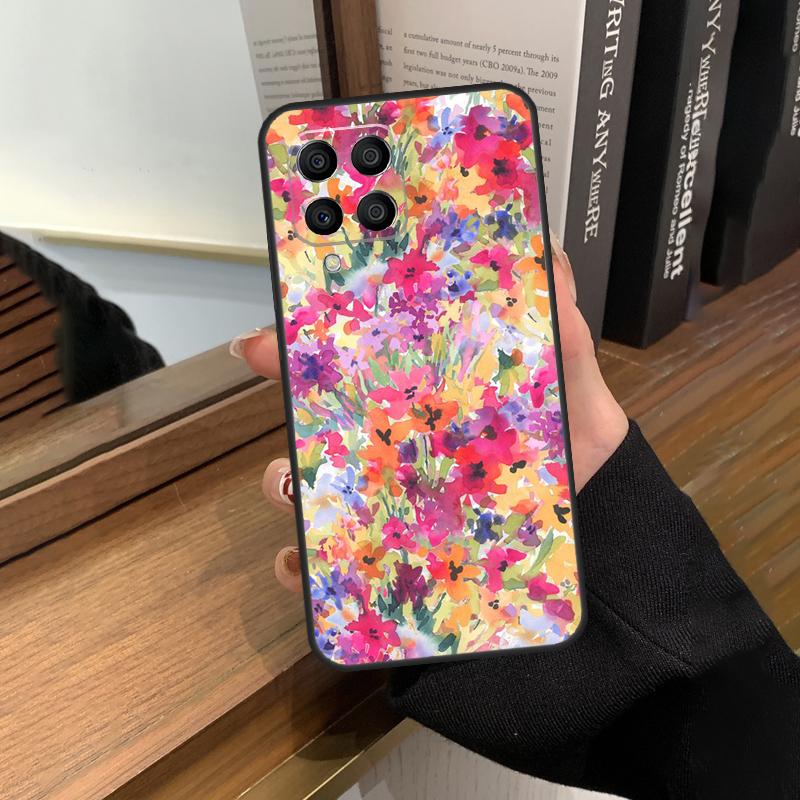 Яркая Цветочная Живопись Художественный Чехол Для Samsung Galaxy M56 M06 M16 M36 M52 M32 M12 M54 M34 M14 M35 M55 M15 M11 M31 M13 M53