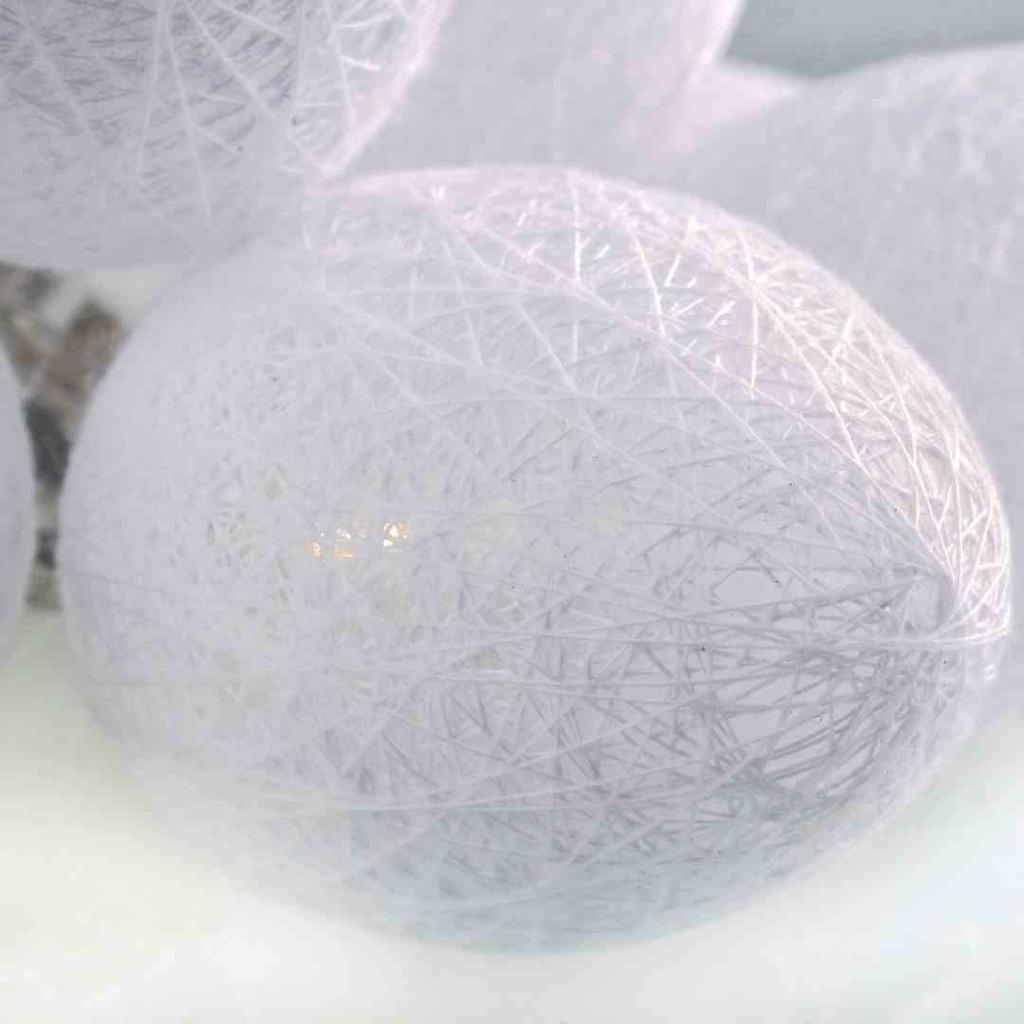 Cotton Easter Eggs Led White