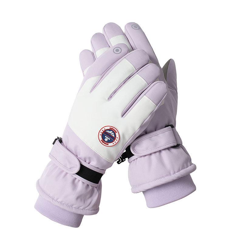 Winter Skiing Men's and Women's Gloves Outdoor Warmth, Windproof and Cold-proof Cycling Non-slip Touch Screen