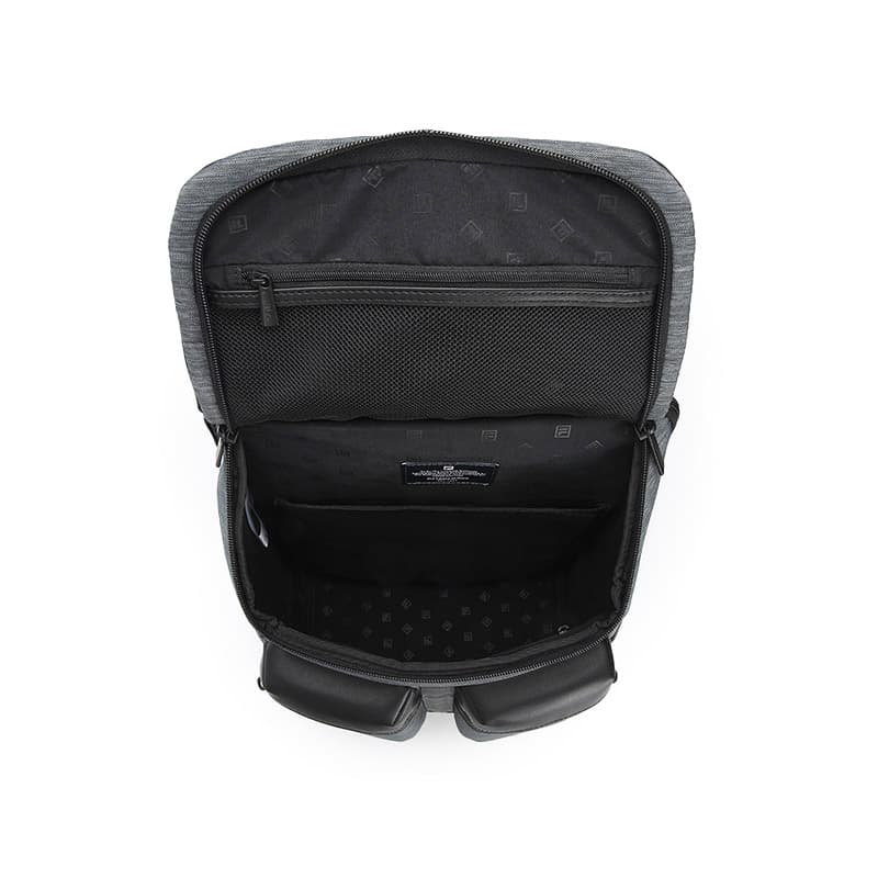 New FILA WHITE Fabric Backpack Men's Carbon Black Gray F13M543102FGY