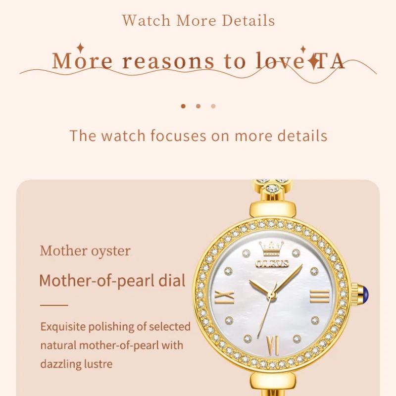 Full Circle Diamond Inlaid Quartz Watch for Women, Light Luxury Waterproof Watch, Valentine's Day Gift Watch