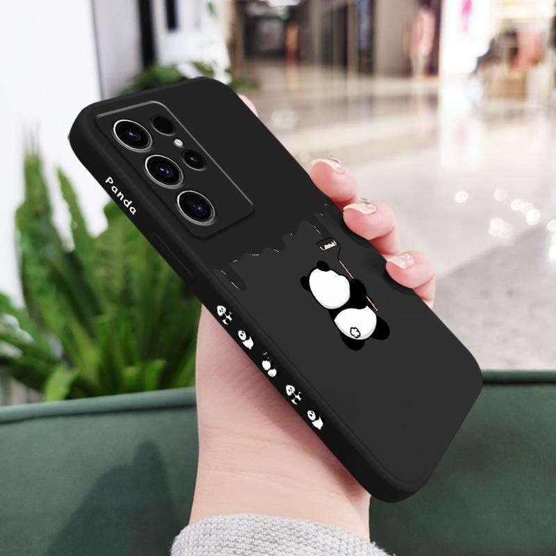 Paint Panda Phone Case For Samsung Galaxy S25 FE S24 S23 S22 S21 S20 S10 Ultra Plus FE Note 20 Ultra 10 Plus Cover