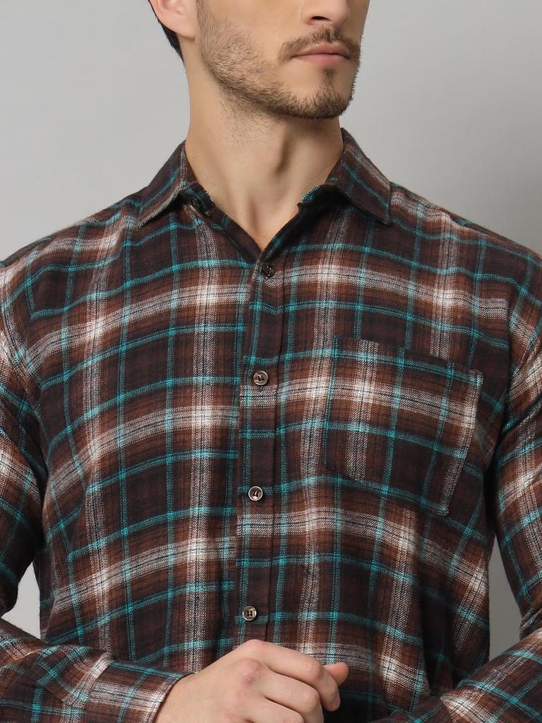 Bigreams Мужская фланелевая рубашка в клетку из 100% хлопка, окрашенная в пряжу, для рубашки с длинным рукавом