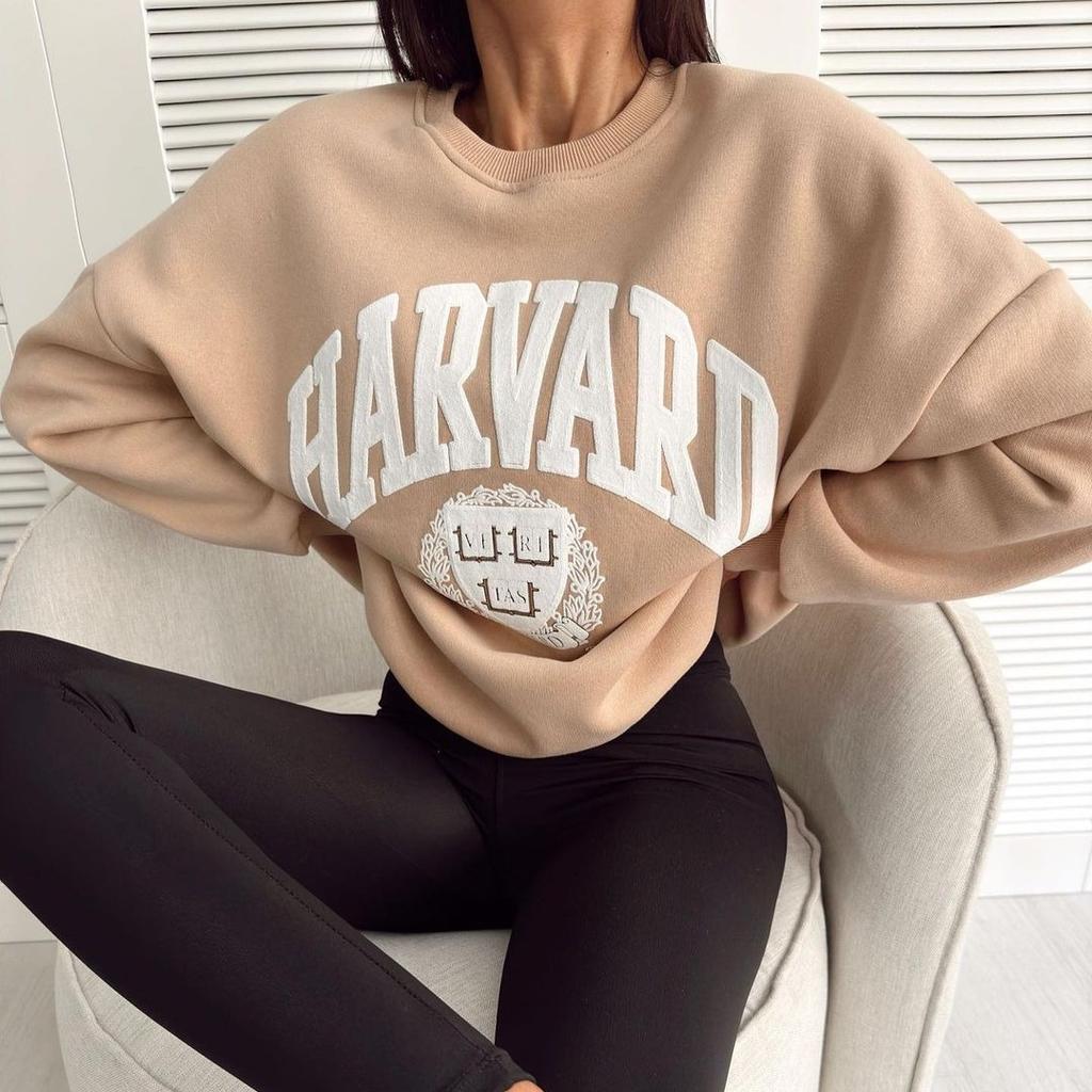 BITCED Women's Casual Fashion Print Thick Top Long Sleeve Hoodie