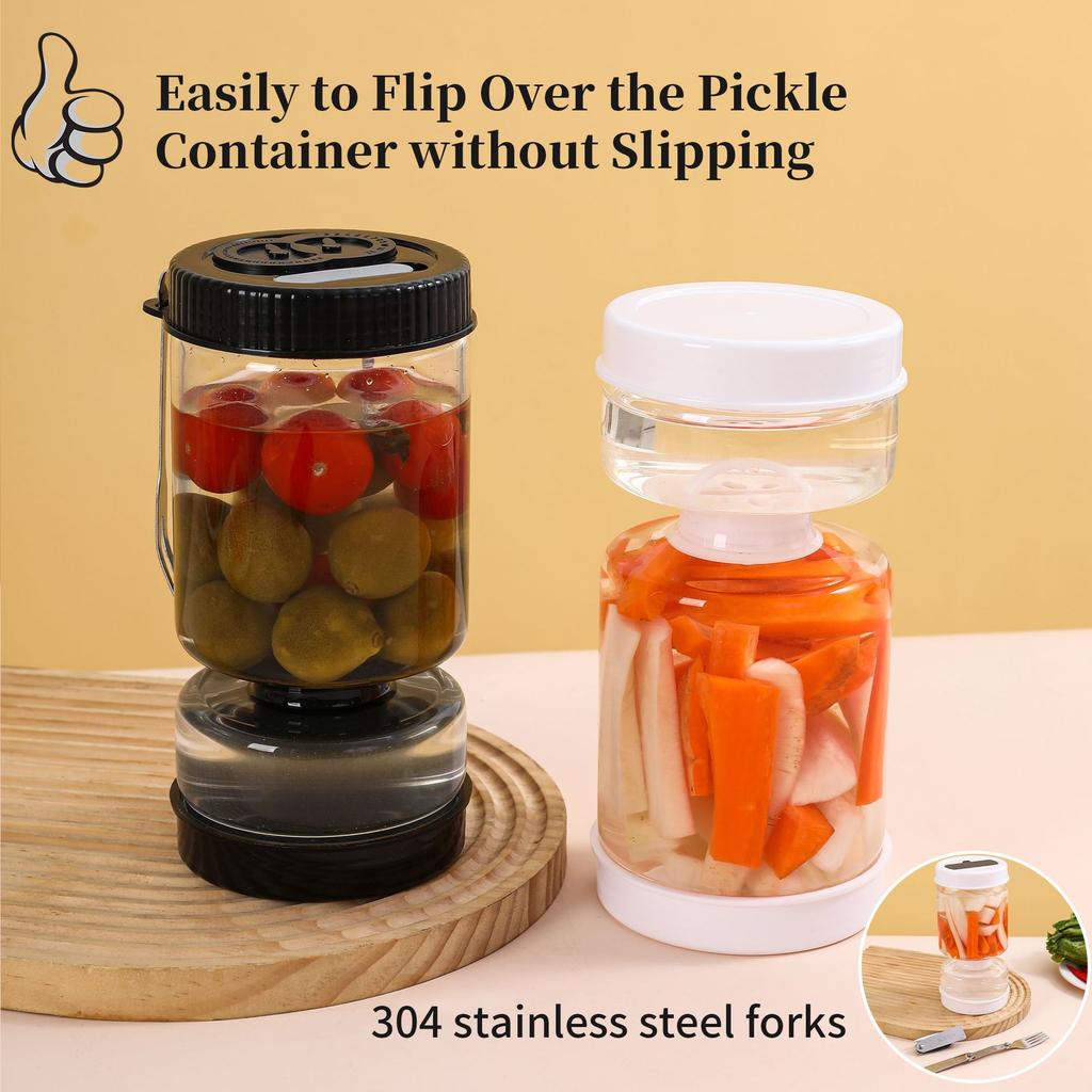 Wet & Dry Sealed Reusable Pickle Jar