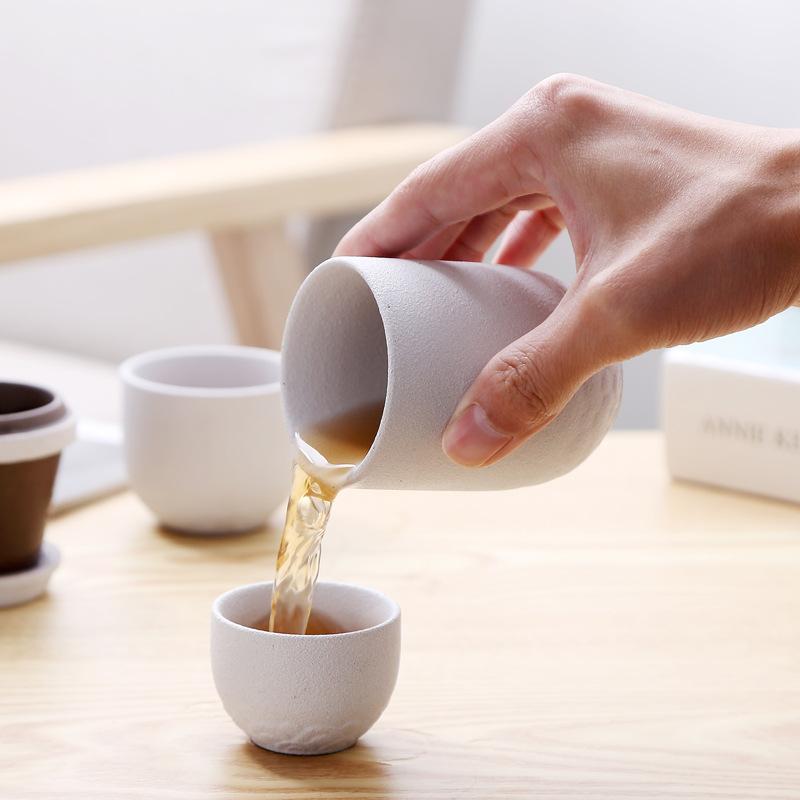 Китайский дорожный чайный сервиз кунг-фу, 1 горшок + 2 чашки, керамическая портативная чайная чашка, фарфоровый сервиз, чайные чашки Гайвань, кружка для чайной церемонии