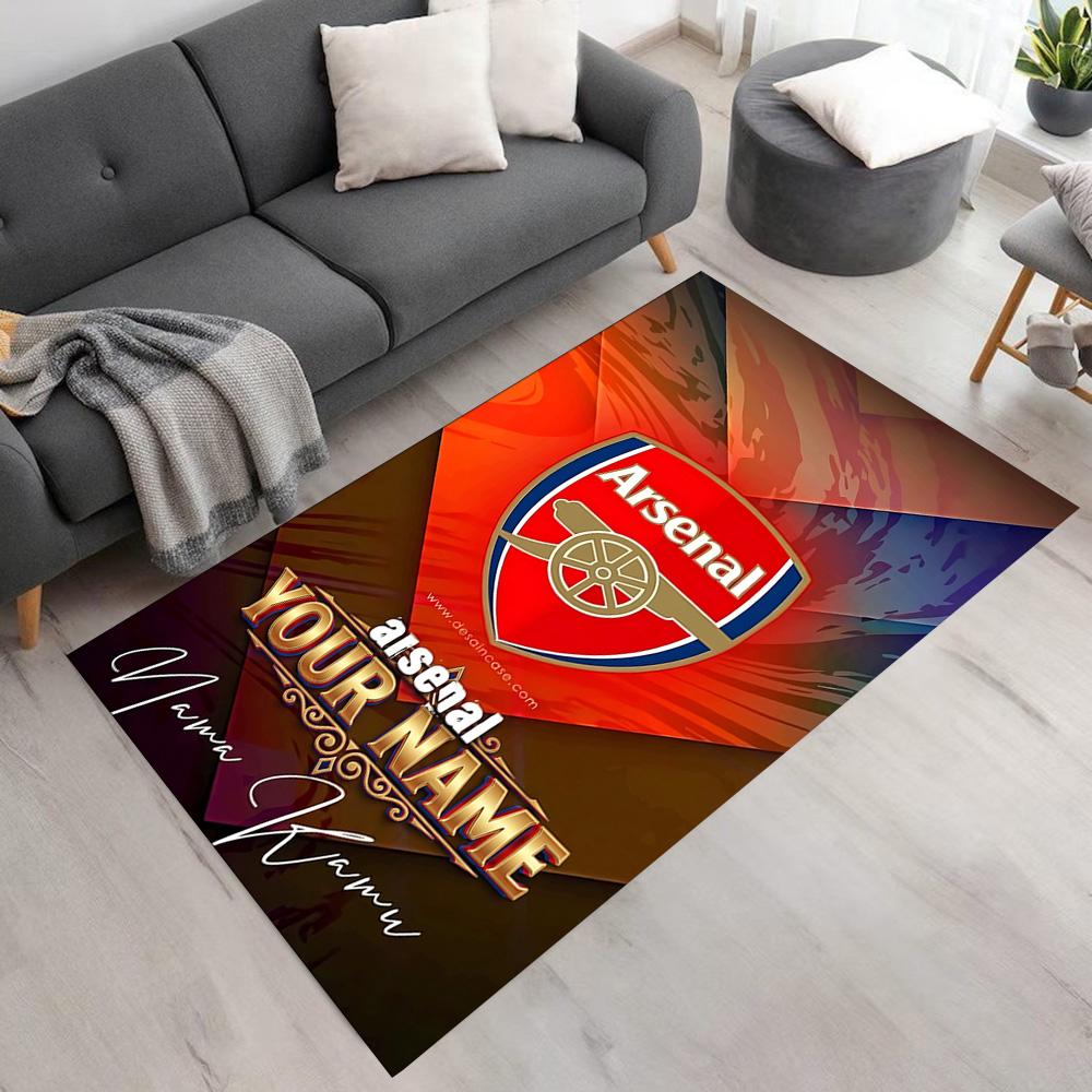 Arsenal F.c. Customize Text Area Rug Suitable for Dormitory Living Rooms Balcony Bedrooms Antislip Carpet Office home decor