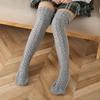 1 Pair Cable Knitted Thigh High Socks, Comfy & Warm Over The Knee Socks, Women's Stockings & Hosiery