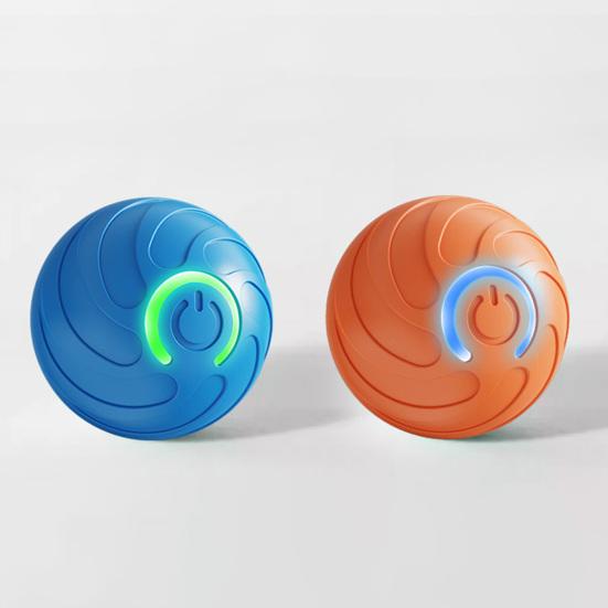 Катающийся мяч для домашних животных со светодиодной подсветкой, снятие скуки и стресса, умный интерактивный прыгающий мяч для кошек и собак, перезаряжаемый через USB, электрический автоматический движущийся трясущийся мяч