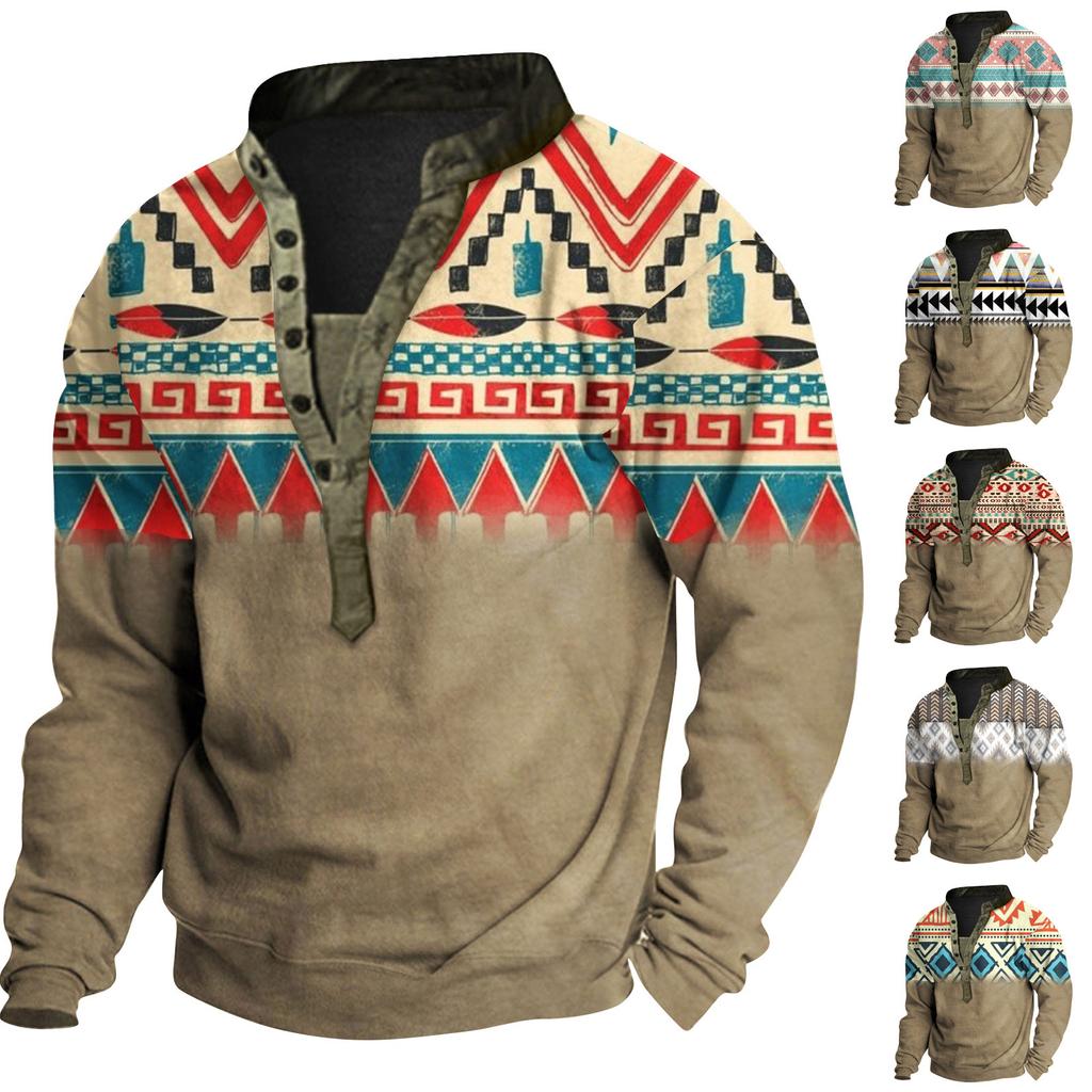 Мужское плюшевое теплое пальто с принтом, флисовый свитер, повседневное пальто, свитер с карманами, осень-зима