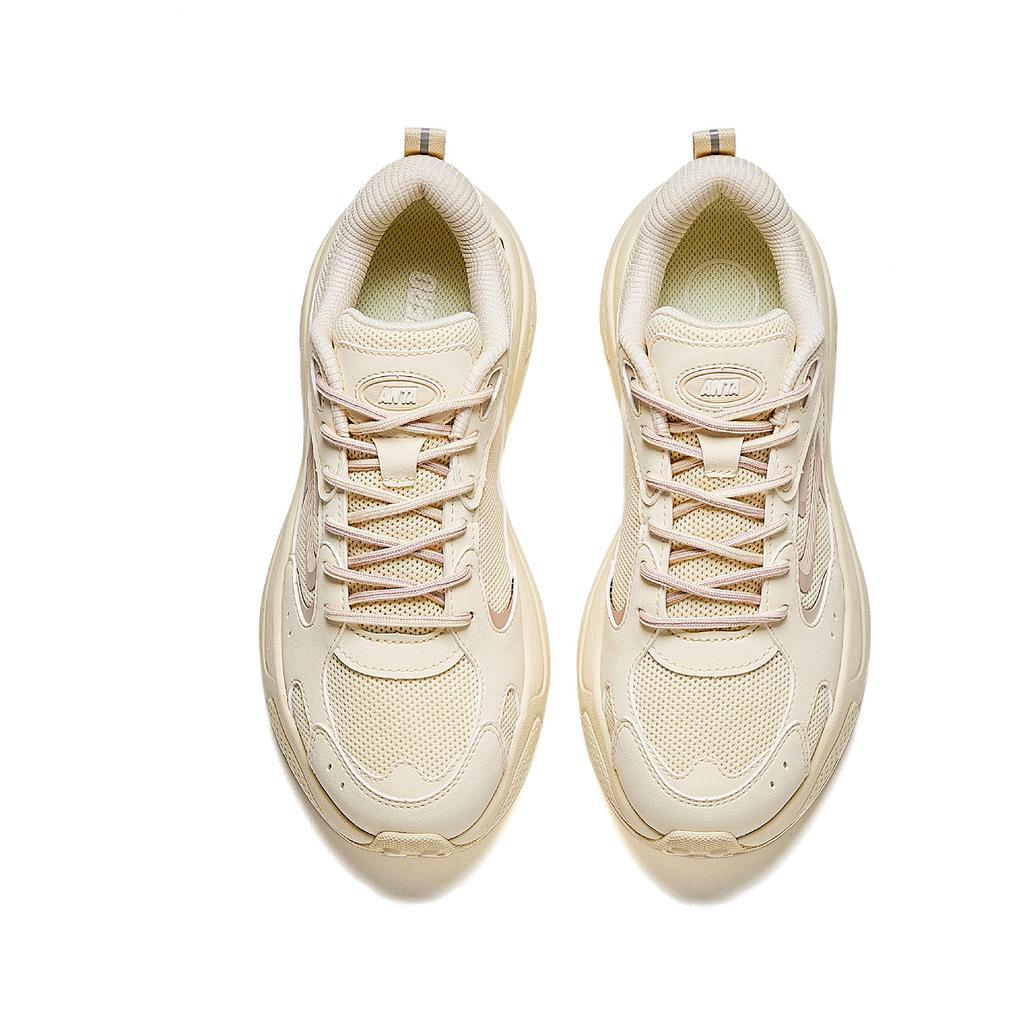 Anta Износостойкие и легкие низкие повседневные женские кроссовки Овсяный белый/Пшеничный розовый 922548837-9
