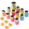 Cookie Cutter Set of 12, Polygonal and Star Shapes, Perfect for Lunch Boxes, Character Bento Boxes, Rice Cutter, Fruit and Vegetable Cutter, St