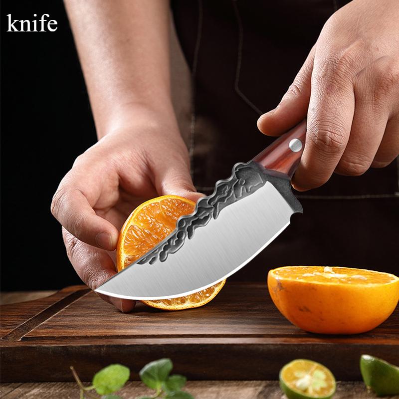 Острый кухонный нож для обвалки, портативный многоцелевой нож, усиленная ручка, прочный кухонный нож из нержавеющей стали
