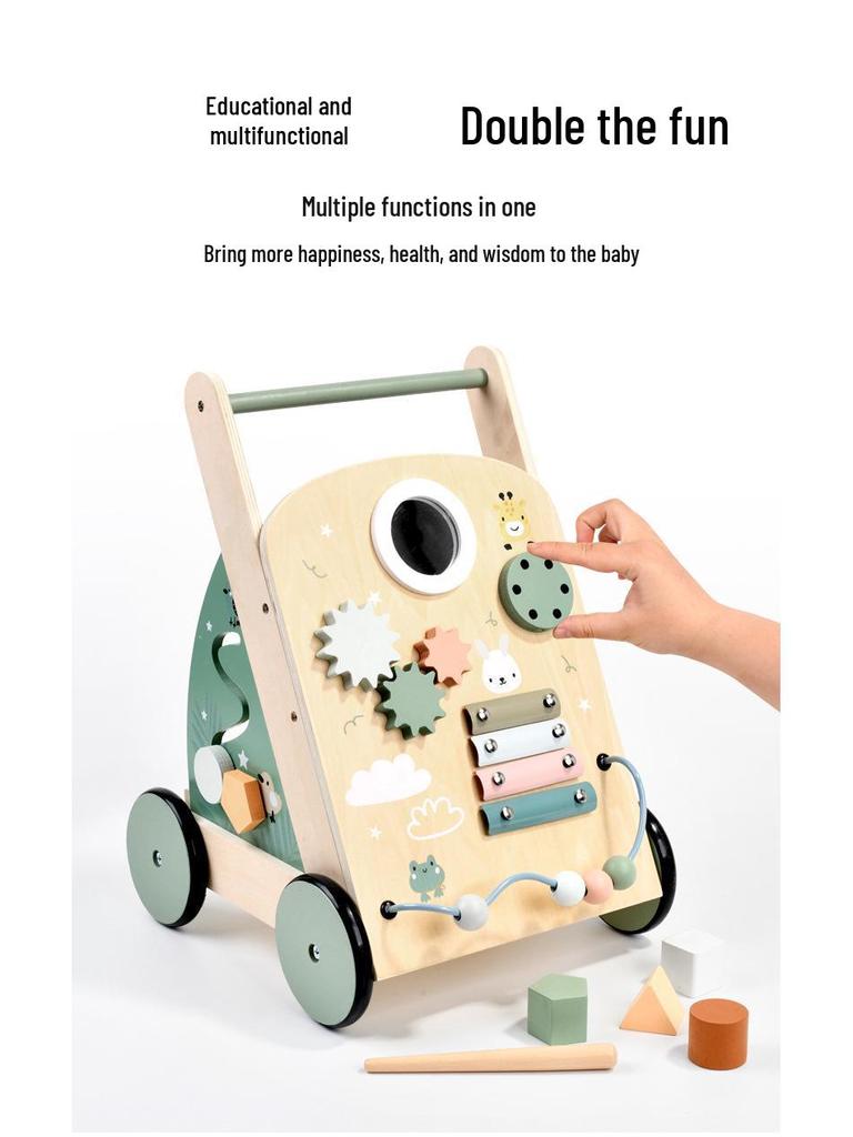 Деревянные развивающие ходунки для 3-летних: Улучшает координацию рук и глаз и развивает зрительно-слуховые навыки