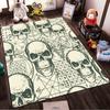 Gothic Skull and Symbols Design Rug Non-slip rug suitable for living room and bedroom sofas