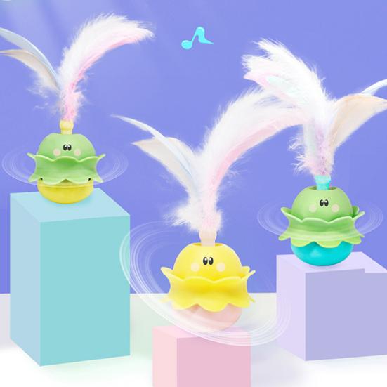 Интерактивная игрушка для кошек Автоматически вращающаяся электрическая игрушка для котят Перезаряжаемые игрушки для игры в помещении и на улице для снятия тревоги