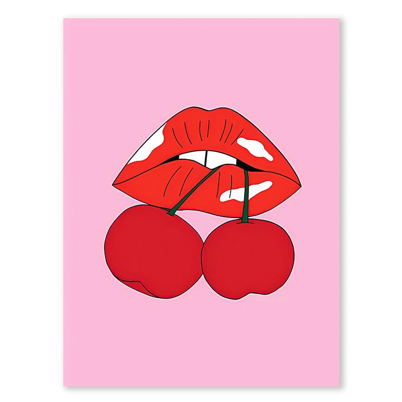 Retro Cocktail Disco Cherry Aesthetic Posters And Prints Pink Preppy Wall Art Canvas Painting Wall Pictures For Dorm Room Decor