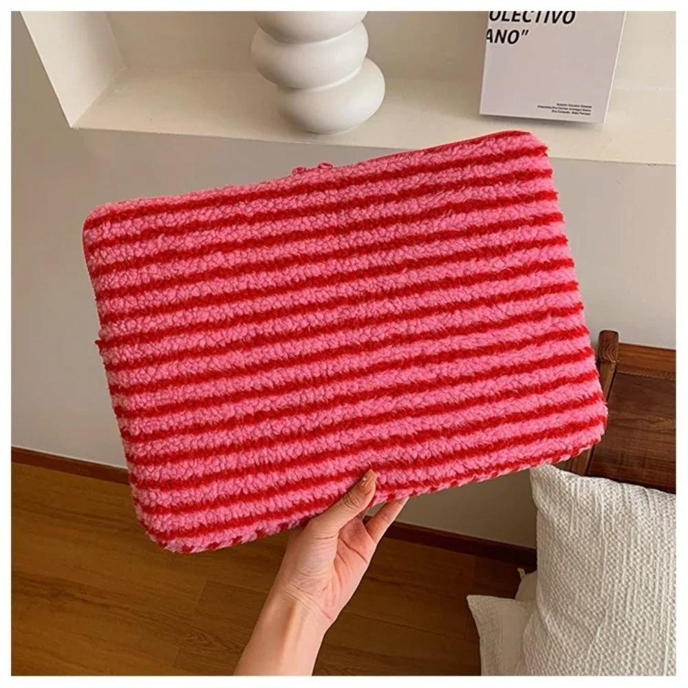 Plush Laptop Bag Color Polka Dot Notebook Cover Universal Tablet Protective Pouch Gift