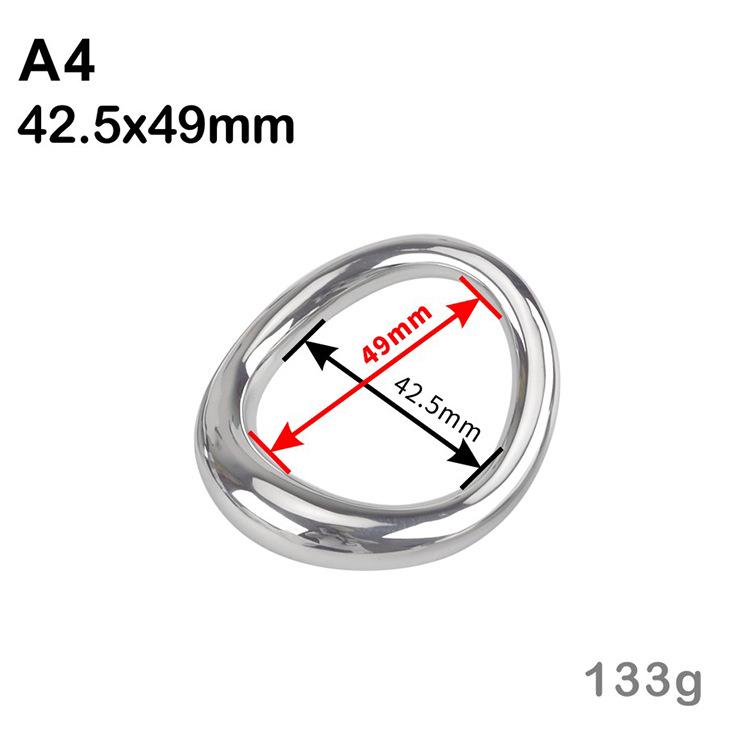 Penis Bondage Lock Stainless Steel Cock Ring Heavy Duty Male Metal Ball Scrotum Stretcher Delay Ejaculation BDSM Sex Toy Men