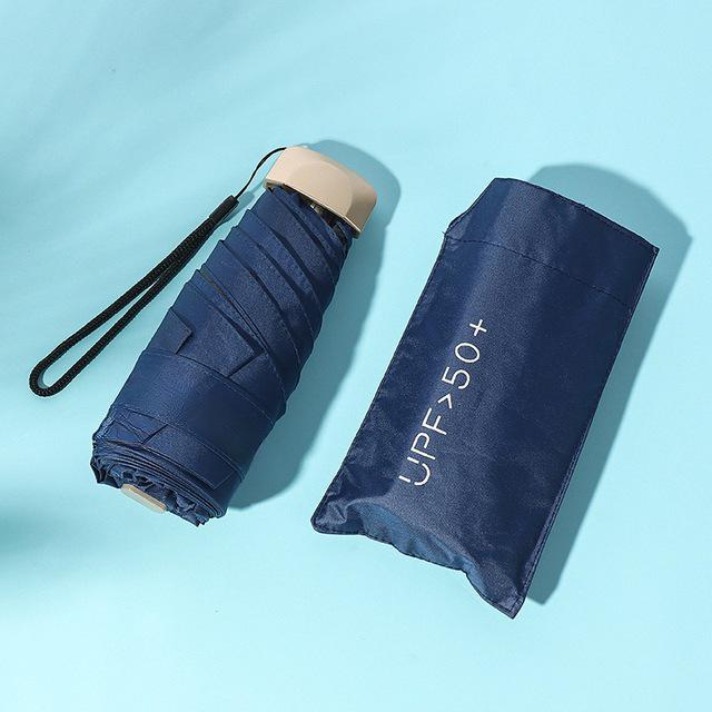 Mini Thickened UV Protection Black Glue Umbrella for Women - Ultra-light Sun & Rain Shield