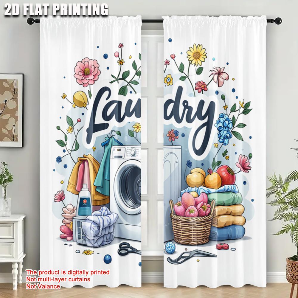 2pcs, plane printing Pattern Curtains laundry department Cartoon Design Polyester (without rod Versatile All Ldeal for