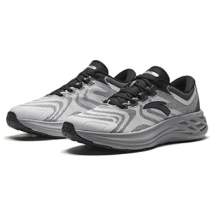 Anta Cushioning Low top Running Shoes Men's Gray Black 112415531-3