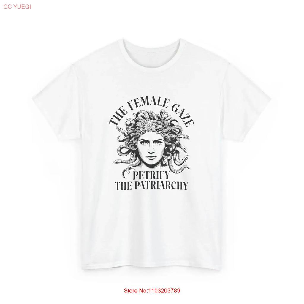 The Female Gaze Petrify Patriarchy T Shirt Comfortable Hilarious Vintage Graphic Stretched Soft Stylish Slightly