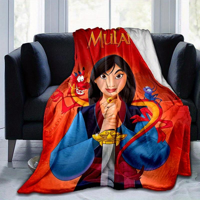 1pc, Disney Mulan Home Decorative Throw Blanket Soft Coverlet for Couch, Bed, Car, Travel, Camping, Office Nap, Gift Idea