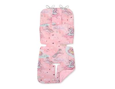 Bobono Minky Stroller Insert - Pink Unicorns