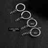 Flat Ring Keychain Accessory with Grinding Chain, 2.0*30mm, Multi-Specifications