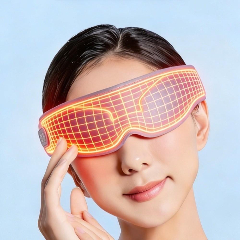 Portable Hot Compress Heated Eye Massager Temperature Adjustment Vibration Massage Eye Protection Device Light Shielding Relieve Fatigue Promote Sleep