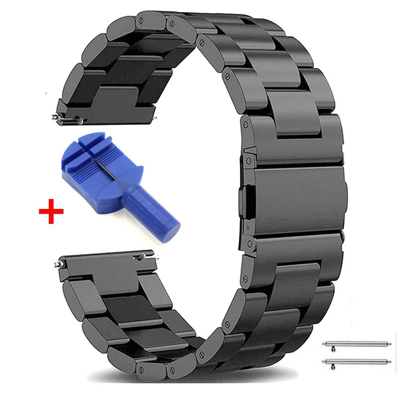 22 мм 20 мм 18 мм Металлический ремешок для Samsung Galaxy Watch 3 4 Active2 S2 Gear S3 Gt 2 Huawei GT2/Amazfit GTR Браслет из нержавеющей стали Подарок на День матери