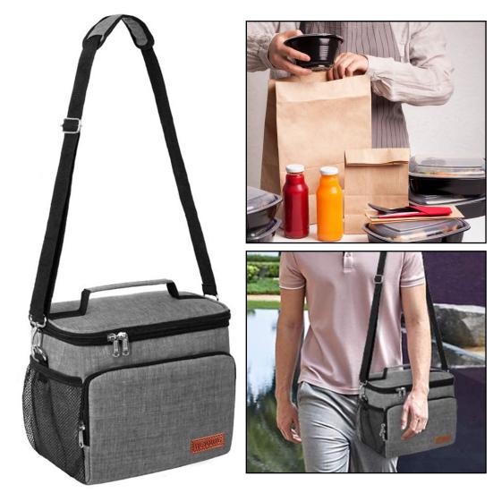 Insulated Lunch Bag for Women Reusable Adjustable Lunch Box with Men Shoulder Strap Leakproof