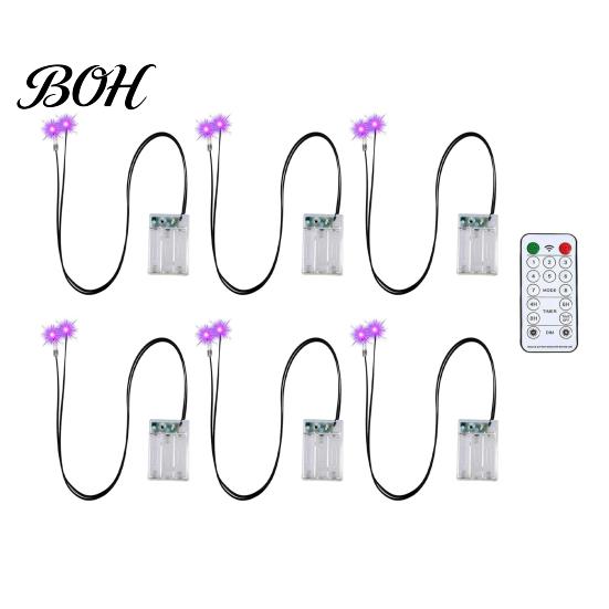 Indoor Outdoor Festive Decor 6Pcs Halloween LED Glowing Eyes with Timer And Remote, Light Up Purple for Pumpkins Skeleton Eyes, Horror DIY Masques,