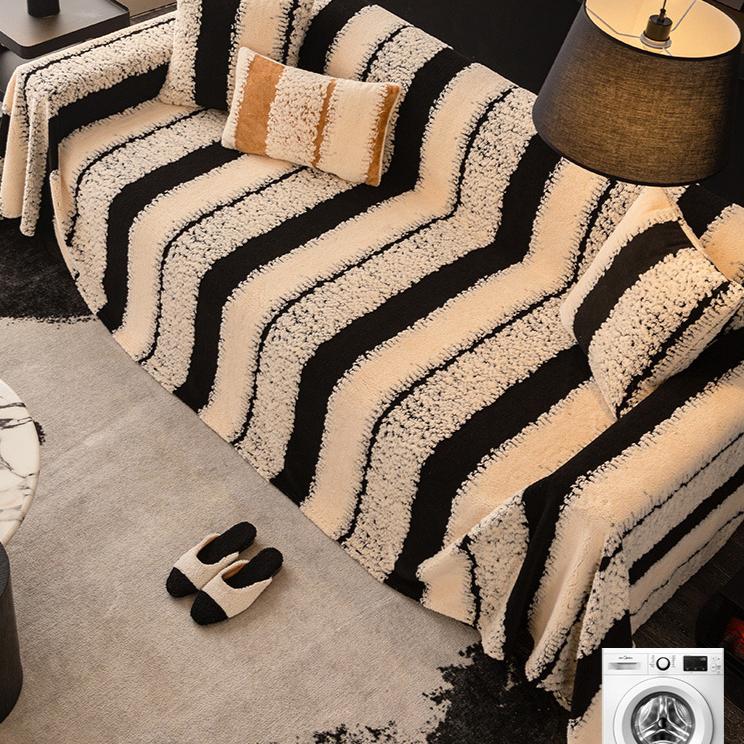 Защитный чехол для дивана, Винтажный плетеный удобный плед для дивана, Подходит для домашних животных, Противоскользящая защита, Роскошный толстый бархатный чехол для дивана