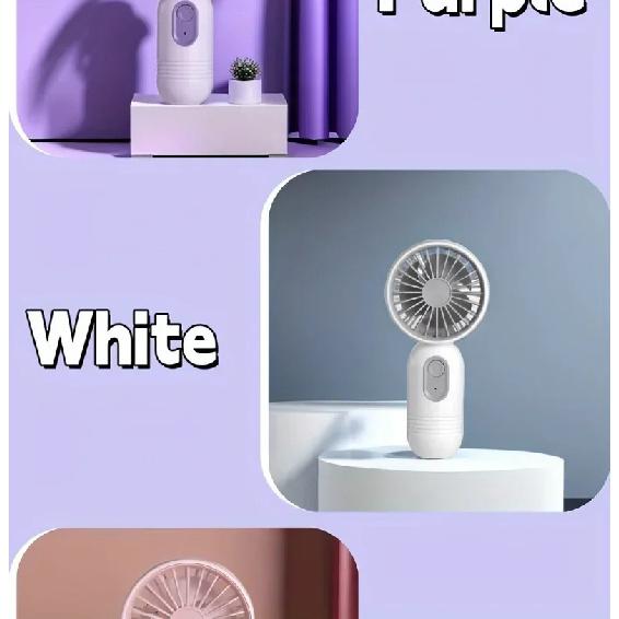 XIAOTREE Portable Fan USB Rechargeable 3-speed Handheld Fan for Men and Women Suitable for Office Outdoor Travel and Camping