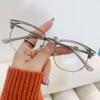 Eyebrow Frame Metal Glasses Frame Male Business Trend Student Boys Anti-Blue Light Glasses Flat Mirror Female Hair