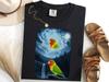 Lovebird Howling At Moon Shirt, 80s Lovebird Vintage Tee, Bird Lover Gift