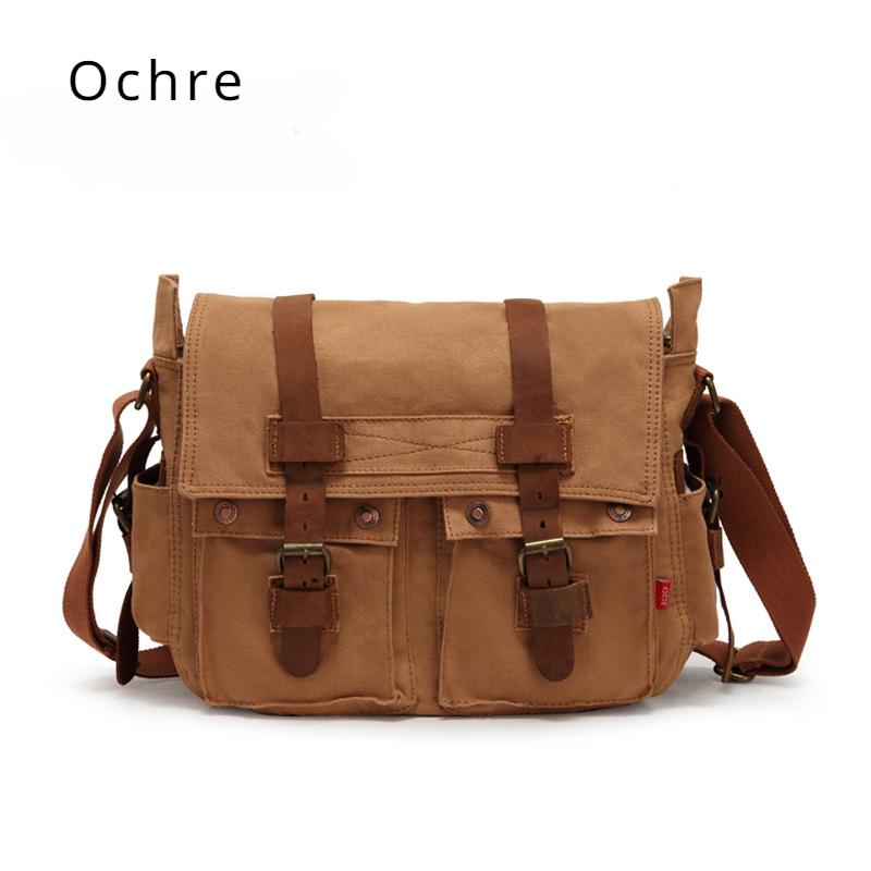 Мужская парусиновая сумка на плечо в стиле ретро, ​​европейско-американский стиль, мужская сумка через плечо, уличный повседневный рюкзак, подарок на день отца