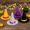 Halloween Costume Props for Kids 2 Pcs Mini Felt Witch Hats, Cute Tiny Wizard Hat Wine Small Scene Decorations Bottle Topper Party Favors, DIY Crafts,