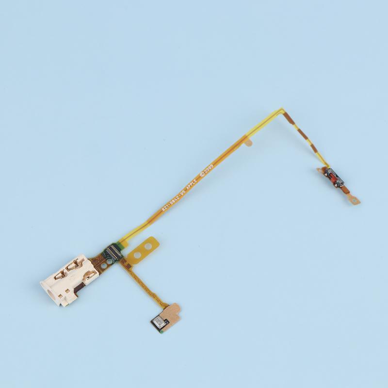 1Pc IPod Nano 5 Audio Cable 5th Gen Black White Headphone Audio Jack Hold Switch Microphone Module Flex Cable Repair Part