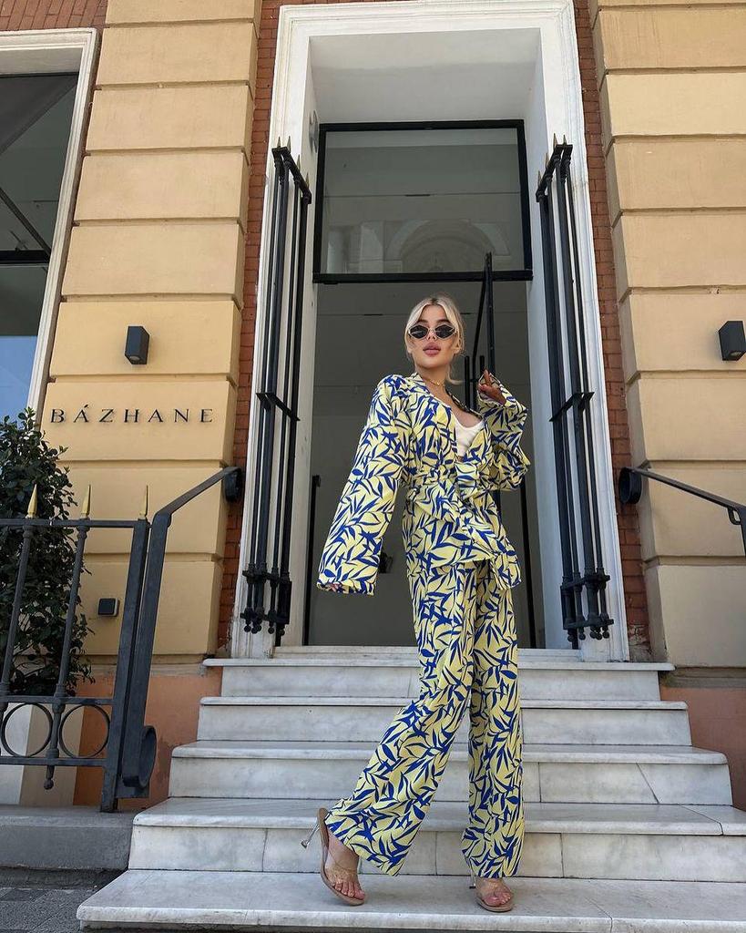 2024 Euro-American Style Autumn/Winter Long Sleeve Stripe Pajama Set - Casual Women's Comfy Pants & Shirt